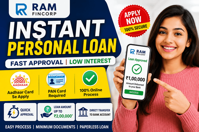 Ram Fincorp Personal Loan 2026 | Instant Loan App, Aadhaar & PAN